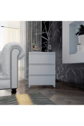 Ünüvar Konsept ÜNÜVAR KONSEPT Emre Üç Çekmeceli Modern Komodin Beyaz K1 thumbnail 1