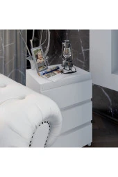 Ünüvar Konsept ÜNÜVAR KONSEPT Emre Üç Çekmeceli Modern Komodin Beyaz K1 thumbnail 3