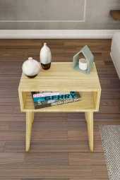 RENGARENK Meşe Başucu Yan Sehpa Komodin thumbnail 4