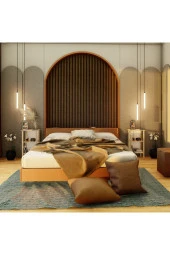 Ünüvar Konsept Ömer Dublin 2 Raflı Komodin Meşe thumbnail 4