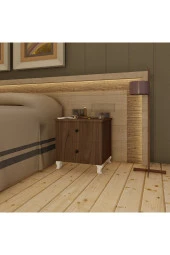Ünüvar Konsept ÜNÜVAR KONSEPT Emre Iki Çekmeceli Lüx Komodin Ceviz thumbnail 3