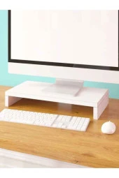 İzmir Mobilya Monitör Yükseltici 50*25*11 Cm - Beyaz - 2