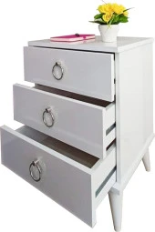 Drd Consept Komidin / Şifonyer 3 Çekmece Gümüş / Yatak Odası / Genç Odası / Cocuk Odası / Bebek Odası - 2