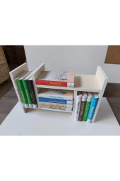 ÜNÜVAR KONSEPT Ayarlanabilir Kitaplık Masa Üstü Kitaplık Tezgah Üstü Düzenleyici Organizatör - Kolay Kurulum thumbnail 1