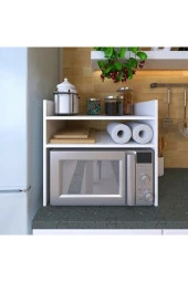 Bshgülbaymobilya Tezgah Üstü Fırın Mikrodalga Mutfak Rafı Mutfak Dolabı -Organızer Düzenleyici -Çok Amaçlı Raf - 1