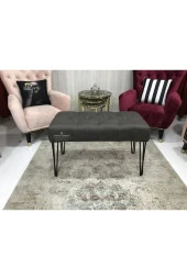 Ünüvar Konsept Puf Bench Antrasir Gri - Metal Ayak - 1
