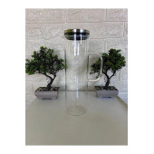 1.5 Lt Sürahi Paslanmaz Çelik Vakumlu Sızdırmaz Kapaklı Cam Sürahi 1500 ml - 1