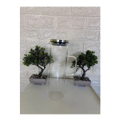 1.5 Lt Sürahi Paslanmaz Çelik Vakumlu Sızdırmaz Kapaklı Cam Sürahi 1500 ml - 2