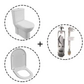 Serel Friendly Btw Duvara Sıfır Klozet Seti 4 Parça SET.6781STS110H - 2