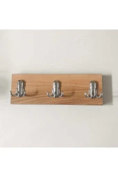 Modilayn Püskül Ahşap Kapı Arkası Amerikan Askı, 6'Lı Duvar Askısı 10X30 Cm - 1