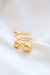 Gold Big Bubble Ayarlanabilir Yüzük - 5