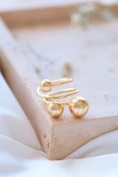 Gold Big Bubble Ayarlanabilir Yüzük - 6