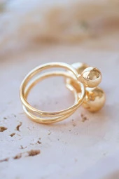 Gold Big Bubble Ayarlanabilir Yüzük - 7