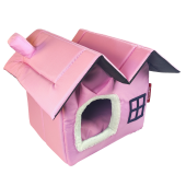 XPERMATE Pet Villa Kedi Evi Kedi Villası Kedi Kulübesi Kedi Evleri Pembe - 1
