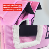 XPERMATE Pet Villa Kedi Evi Kedi Villası Kedi Kulübesi Kedi Evleri Pembe - 5