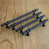 Burç Kulp Mobilya Mutfak Dolabı Çekmece Dolap Kulpları Kapak Kulpu Kulbu Siyah 224 mm Metal - 9