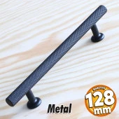 Doruk Kulp Mobilya Mutfak Dolabı Çekmece Dolap Kulpları Kapak Kulpu Kulbu Siyah 128 Mm-12.8 Cm Metal thumbnail 1