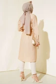 Belden Tünel Bağlamalı Uzun Tunik Bej thumbnail 3