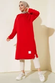 Arma Detaylı Uzun Tunik Kırmızı thumbnail 1