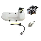 Kmtmak Motorlu Tırpan Benzin Deposu Dört Delikli Karbüratör Buji Hortum Set thumbnail 2