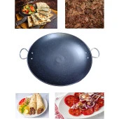 Girist Büyük Boy Granit Kaplama Kulplu Kavurma, Tantuni ve Gözleme Sacı 46 cm - 1