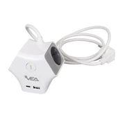 VEA VE-G903YC 3 Lü Priz Usb li Type-c Girişli Çoklu Priz 1.5 Metre Kablolu Uzatma Kablosu 3860 Watt 16 Amper - 4