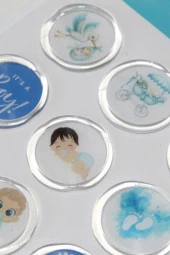 Mühürcüm 12 Adet Hazır Kendinden Yapışkanlı Sticker Mühür KYSM102 - 4