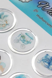 Mühürcüm 12 Adet Hazır Kendinden Yapışkanlı Sticker Mühür KYSM102 - 8
