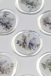 Mühürcüm 12 Adet Hazır Kendinden Yapışkanlı Güvercin Davetiye Sticker Mühür KYSM107 - 4
