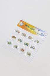 Mühürcüm 12 Adet Hazır Kendinden Yapışkanlı Yüzük Davetiye Sticker Mühür KYSM111 - 1
