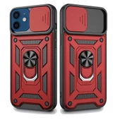 Apple iPhone 12 Uyumlu Kızaklı Kamera Korumalı Tank Kılıf thumbnail 2