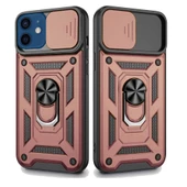 Apple iPhone 12 Uyumlu Kızaklı Kamera Korumalı Tank Kılıf thumbnail 5