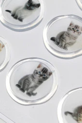 Mühürcüm 12 Adet Hazır Kendinden Yapışkanlı Gelin Damat Davetiye Sticker Mühür KYSM115 - 7