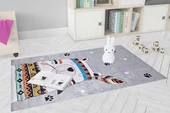 Çocuk Halısı ve Bebek Halısı Yıkanabilir Kaymaz Taban Gri Dijital Baskı Halı HC015 thumbnail 8