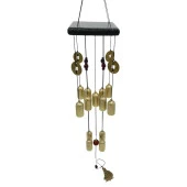 Feng Shui Metal Rüzgar Çanı Şans Parası İki Katlı S07 thumbnail 1