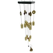 Feng Shui Metal Rüzgar Çanı Şans Parası İki Katlı S07 thumbnail 2