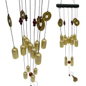 Feng Shui Metal Rüzgar Çanı Şans Parası İki Katlı S07 thumbnail 6