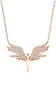 Mikail Kolye Serisi Zirkon Taşlı Kanat Melek Kadın Kolye 925 Ayar Gümüş Zincirli thumbnail 4