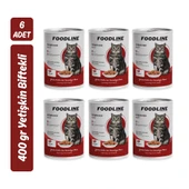 Foodline Biftekli Yetişkin Kedi Konservesi 400 Gr x 6 Adet thumbnail 1
