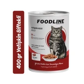 Foodline Biftekli Yetişkin Kedi Konservesi 400 Gr x 6 Adet thumbnail 2