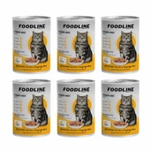 Foodline Tavuklu Yetişkin Kedi Konservesi 400 Gr x 6 Adet - 1