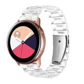 Samsung Galaxy Watch 3 45mm / 46mm Kordon 22mm Şeffaf Baklalı Kordon - 5