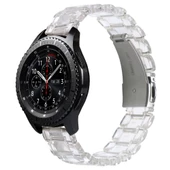Samsung Galaxy Watch 3 45mm / 46mm Kordon 22mm Şeffaf Baklalı Kordon - 1