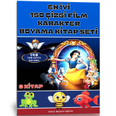 En İyi 150 Çizgi Film Karakterleri Boyama Kitap Seti (6 Kitap) - 1