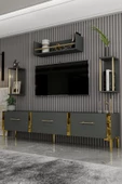 Givayo Mobilya LAURA TV ÜNİTESİ ANTRASİT GOLD - 3