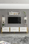 Givayo Mobilya LAURA TV ÜNİTESİ BEYAZ GOLD - 3
