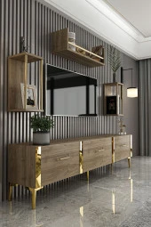 Givayo Mobilya Laura Tv Ünitesi Ceviz Gold - 1