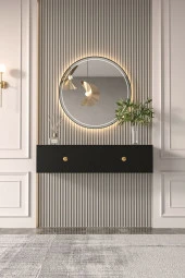 Givayo Mobilya Veta Dresuar Siyah Gold - 1