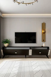 Givayo Mobilya ELİZA TV ÜNİTESİ SİYAH GÜMÜŞ - 3