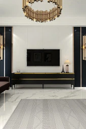 Givayo Mobilya AMARA TV ÜNİTESİ SİYAH GOLD thumbnail 2